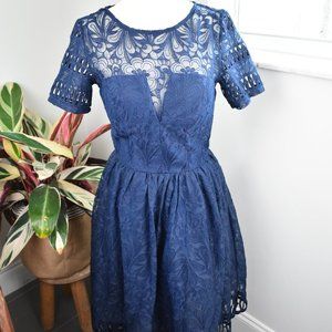 ASOS Navy Blue Lace Dress